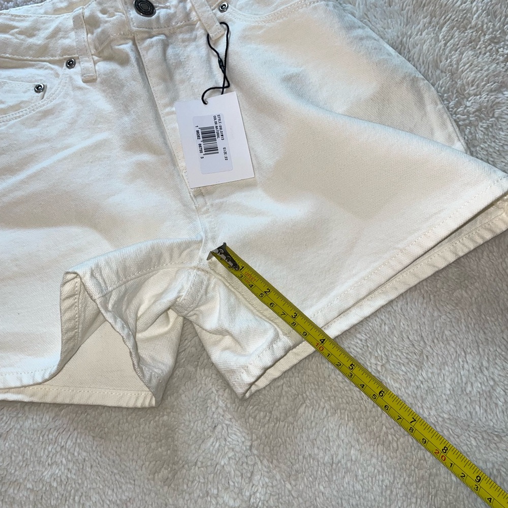 LNDN White Denim 5 Pocket 100% Cotton Shorts Size 22 - Picture 7 of 10